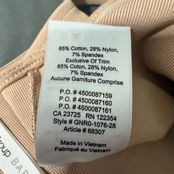 Aritzia The Group Babaton Top Women's Large Ribbed Frankie Bra Crop Top Beige - Picture 12 of 12